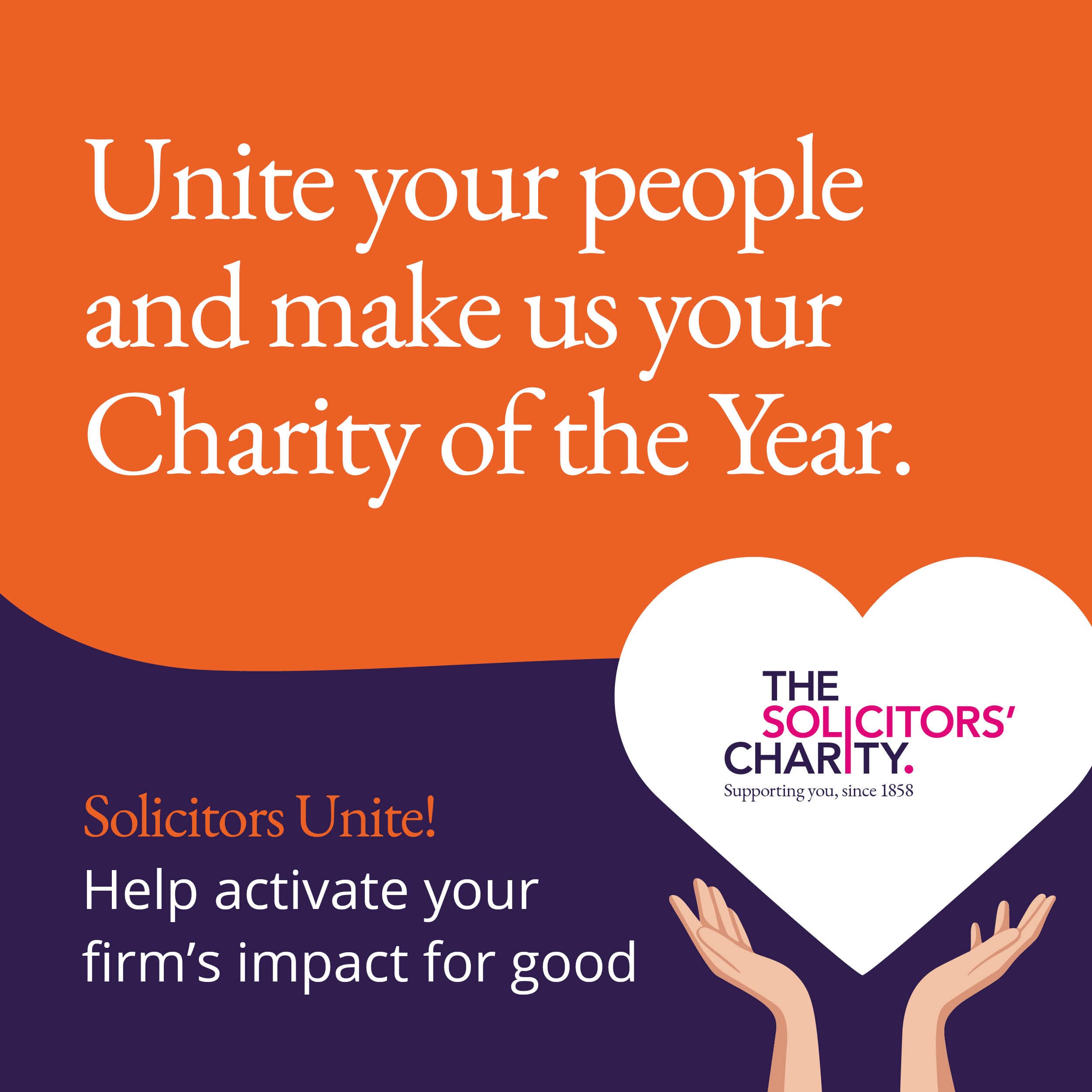Unite your people and make us your Charity of the Year